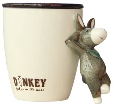 Tazza con animale all'interno 3D caffè tazze carine cane asino scimmia animale personalizzato, novità divertente tazza regalo per donne uomini compleanno Natale San Valentino