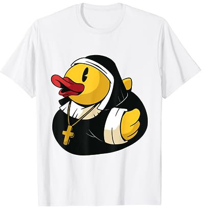 Badeente, Nonne Kloster Humor Christen Gummiente T-Shirt