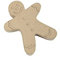 Décopatch BT079C - Box in Form eines Lebkuchenmanns, aus Pappmaché, zum Dekorieren, 12x3x15cm, 1 Stück, Kartonbraun