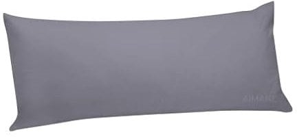 AIMANE® Long Bolster Pillowcase Cover - Body Pillow Neck Support - Orthopaedic Bolster Pillowcase Cover Nursing Pregnancy Support Long Pillowcases (Double 4.6FT, Grey)
