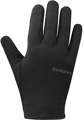 SHIMANO Clothing Thermo-Handschuhe, leicht, Uni, Schwarz, Größe M