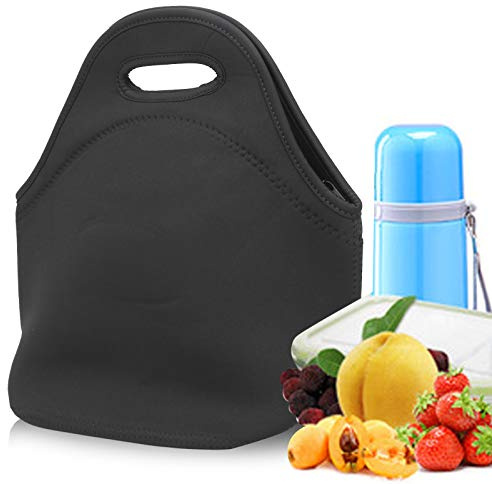 Hapivida Bolsa De Almuerzo De Neopreno, Bolsa TéRmica Aislada para el Almuerzo, Bolso Impermeable para el Almuerzo, Bolsa Portátil para El Almuerzo para El Trabajo Escolar, Viajes De Picnic(A)
