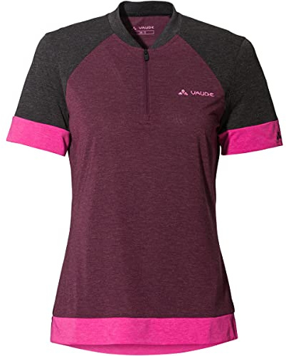 VAUDE Women's Altissimo Q-Zip Shirt, Funktionales Drirelease® Fahrradshirt für Damen, Cassis, 42