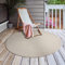 the carpet Toulouse - In- und Outdoor Teppich für Wohnzimmer und Küche - Pflegeleicht, Wasserabweisend, Robust und Strapazierfähig, Beige, 120 cm Rund