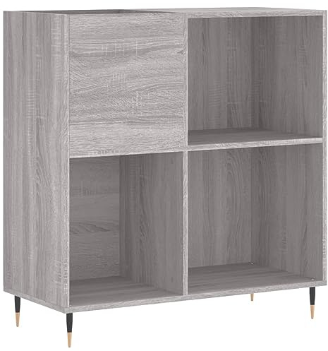 vidaXL Plattenschrank Grau Sonoma 84,5x38x89 cm Holzwerkstoff