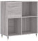 vidaXL Engineered Wood Record Cabinet - Stylish Grey Sonoma Vinyl Storage for Living Room and Lounge Area