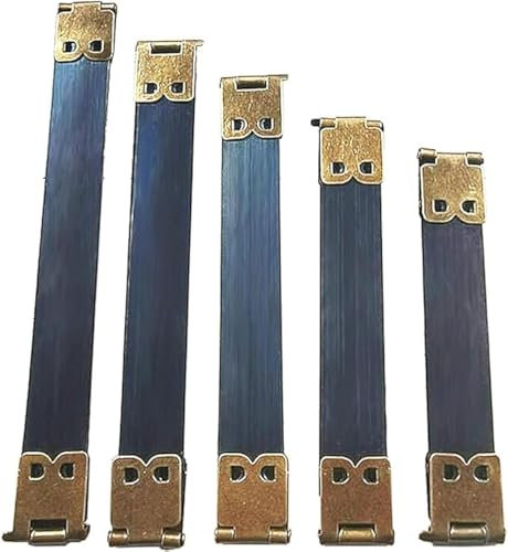 50 cerniere interne in metallo flessibili, per borse a molla, accessori per borse fai da te, portamonete, portafogli, cucito, 8/9/10/11/12 cm (bronzo)