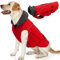 EMUST Wintermantel Hund für den Winter, Fleece gefütterter Hundemantel für kaltes Wetter, warme Hundejacke für kleine, mittlere und große Hunde, Hundebekleidung für kaltes Wetter, NeuRot, XXXL