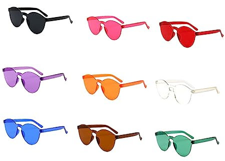 IWOWHERO 9st Quay Sonnenbrillen Für Damen Bunte Herzbrille Trendige Sonnenbrillen Für Damen Rosa Herz-sonnenbrille Modebrillen Für Frauen Kostüm Europäisch Und Amerikanisch Fräulein