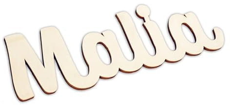 Holzura Schriftzug Holz mit Name personalisiert, Türschilder Kinderzimmer, Namensschild Buchstaben für Tür oder als Dekoration für Regale und Wände