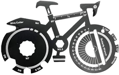 Multitool Wallet 20 in 1 Bicycle Multi Tool Card Survival Pocket Tool Multipurpose All in One Qiuck Repair, EDC Survival Gear, Bottle Opener, Camping Bike+Staple