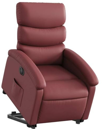 vidaXL Relaxsessel mit Aufstehhilfe Elektrisch Weinrot Kunstleder