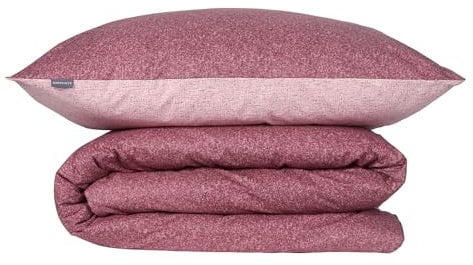Schiesser Bettwäscheset Vinnie | 2-teilig | Zweifarbig | Renforcé | 100% Baumwolle | Oeko-Tex Zertifiziert | Reißverschluss | 135x200cm + 80x80cm | Rosa