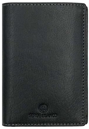 Serge Blanco - Portefeuille en Cuir Homme Marfa - Noir - 9,5 x 13,5 x 1 cm - Noir