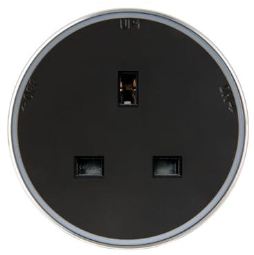 LVE Wall Power Track Outlet Adapter, Black Aluminum Electrical Outlets with Frosted LED light, 13A Wall Power Track Socket Removable Adapter for Kitchen and Office