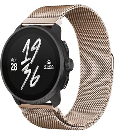 KMKJSH Metall Armbänder Kompatibel mit Suunto Race S/Race Armband, Edelstahl mit Magnetisch Einstellbar Mesh Ersatzarmband für Damen Herren für Suunto Race S/Race Uhrenarmband (14)