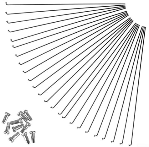 Radios de acero 45# para bicicletas MTB 24 piezas, para compatibilidad 27 5/26/29er (260 mm)