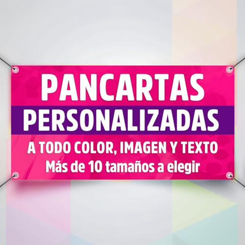 Pancarta Personalizada para Publicidad Exterior, lona resistente 150x100 cm | Con impresión nitida y resistente para dar máxima visibilidad a tu negocio, evento o promoción en espacios exteriores