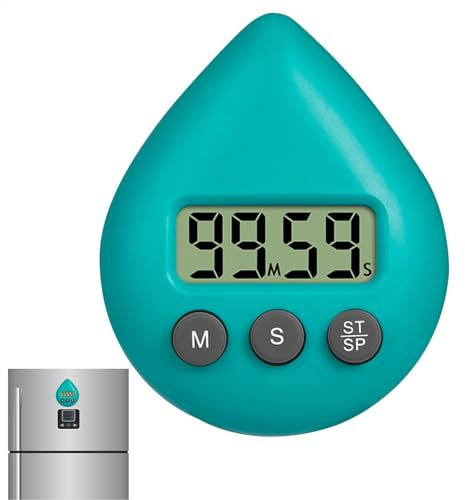 YRTUOP Temporizador digital de ducha, reloj despertador de cuenta regresiva impermeable, temporizador digital de ahorro de energía con pantalla LCD, temporizador de cepillo de dientes, accesorios de