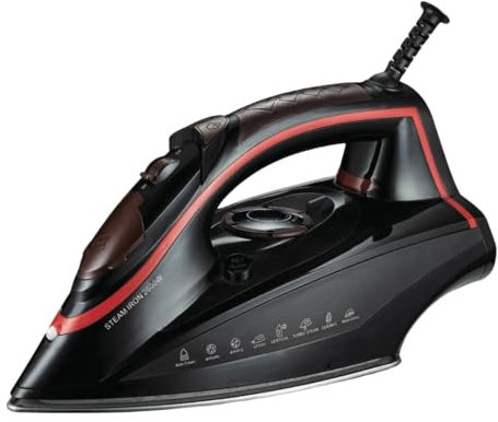 Maya Range Turbo Glide Steam Iron, Ceramic Non-stick Soleplate, 150g Steam Boost, 40g Steam Output, 350ml Water Tank, Anti Drip, Anti Scale, Auto Shut-off, 2m Cord, 2800W