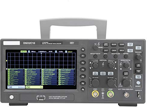 FTVOGUE Digitalspeicher Oszilloskop 100MHz 2Ch Elektronische Wartungstool für das Truppen College Laboratory (EU-Stecker (100-240 V AC))