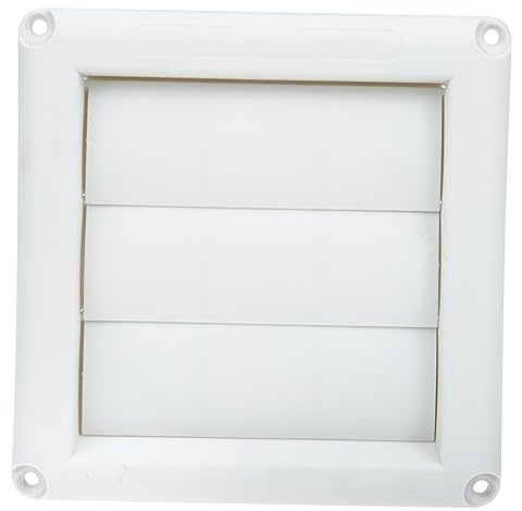 Operitacx Rejilla de Ventilación Plástica para Pared Exterior con Lamas Móviles Resistente la para Ventilación de Secadoras y Extracción de Aire Fácil Instalación