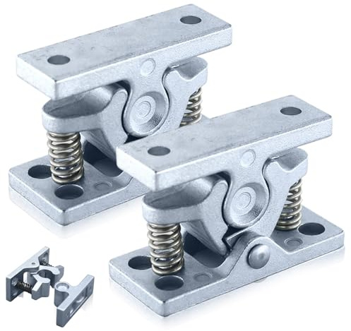 2 Pcs Zinc Alloy Door Stopper, Caravan Door Retainer Catch Door Holder Catch with Stainless Steel Sprung Boat Door Clip Door Buckle for Motorhomes and Boat