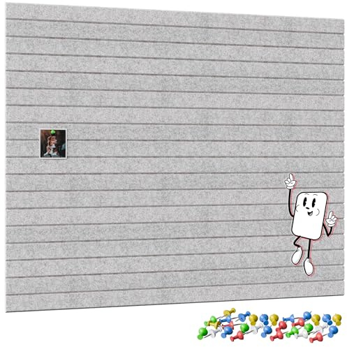 ALLboards Filzpaneele, Filz-Korktafeln für die Wand 120x90 cm (grau) + GRATIS