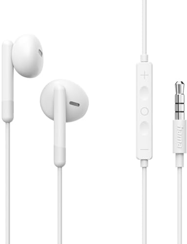 Kopfhörer Noble, Earbuds, Mikrofon, Kabelknickschutz, 3,5-mm-Klinke, Weiß