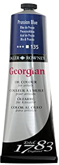 Daler Rowney Georgian Oil Paint, Aluminium Tube, 7.61oz - 225 ml, Prussian Blue