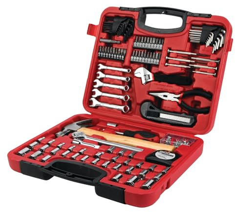 Performance Tool - 107-teiliges Heim- und Auto-Werkzeug-Set (W1532), Handwerkzeuge – Werkzeug-Sets, rot