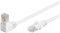 Goobay 94165 CAT 5e Câble de Liaison 1x 90° Coudé, U/UTP, Blanc, 3 m Longueur