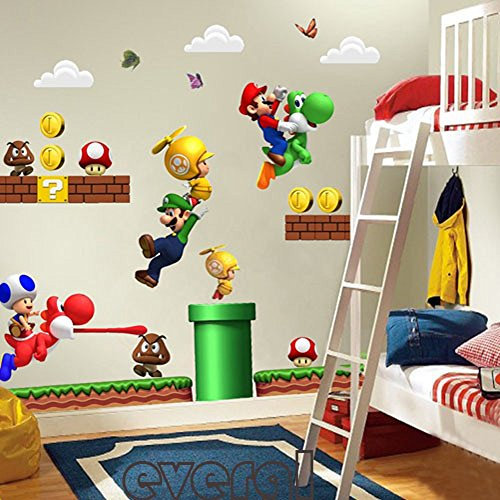 Super Mario Wandaufkleber - Nintendo - Wand, Fenster, Schränke - Polyvinylchlorid - Modern, Cartoon - Sticker