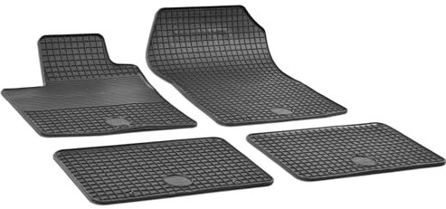 WALSER DirtGuard Gummi Fussmatten Auto für Renault Twingo II 2007-Heute, Renault Twingo III 2014-Heute, 100% passgenaue Auto Fußmatten, robuste Universal Fußmatte Auto, Gummimatten Auto