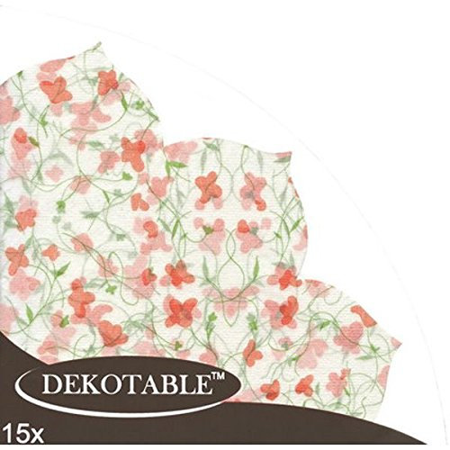 DEKOTABLE ™ Japan Servietten, veilchen, orange, Tulpenform, 15 Stück