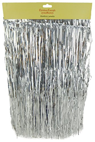 Christmas Concepts® Glänzender Lametta - Christbaumschmuck (Silber)