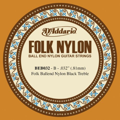 D'Addario BEB032 .032 Folk Gitarrensaite aus Nylon mit Ball End