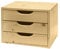 Schubladenbox Aufbewahrungsbox Holzbox Mini Kommode Ordnungsbox mit 3 Schubladen