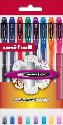 UNI-BALL 945288 Buntstiftkastende 8 Roller Um-120 basische Farben Sortiments