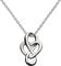 Heritage Dew Sterling Silver Celtic Looped Heart Necklace of Length 45.7 cm