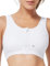 Yvette Sport BH Starker Halt mit Vorderverschluss, Große Größen Fitness Lauf Sports Bra,Weiß,105C