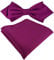 TigerTie vorgebundene Spitzfliege Schleife + Einstecktuch in magenta Uni einfarbig + Aufbewahrungsbox