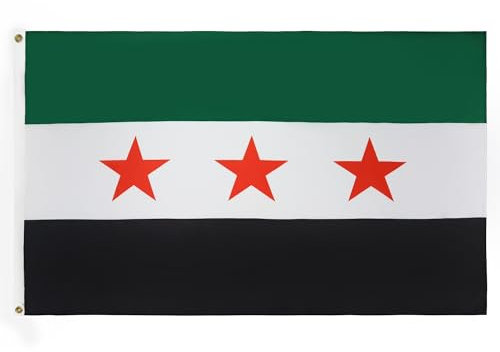 AZ FLAG - Flagge Freie Syrische Armee - 90x60 cm - Syrien Fahne 100% Polyester mit Messing-Ösen - 50g
