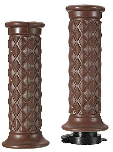 Alamor Motorradlenker Griff Ende Vintage Cafe Racer Bobber Clubman Custom-Brown-1