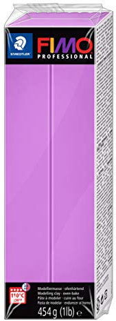 STAEDTLER FIMO professional ofenhärtende Modelliermasse (Großblock 454g (1 lb)) Farbe: lavendel