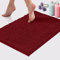 LuxUrux Bath Mat-Extra-Soft Plush Bath Shower Bathroom Rug, 1'' Chenille Microfiber Material, Super Absorbent Shaggy Bath Rug (Maroon, 42 x 60 cm)