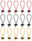 Foto&Tech 15-Pack Multipurpose Extra Thick Toggle Tie/Elastic Cable Tie & Organizer Adjustable/Cable Strap/Instant Clutter Killer/Tangle Tamer/Cable Management for Cord&Cable Reusable (Red+BK+Orange)