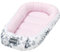 Bellochi Growing in style Premium Babynestchen Neugeborene - Nestchen Baby 90x60x12cm - 100% Baumwolle - Baby Nest, Baby Nestchen Junge, Baby Nestchen Mädchen, Baby Zubehör - Berry