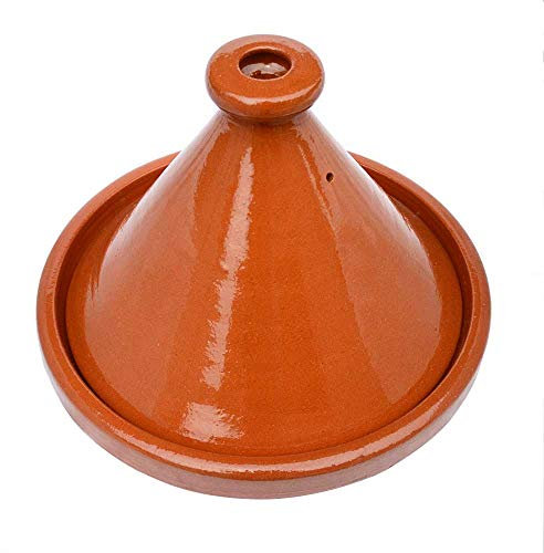 Marokkanische Tajine, Tagine, glasiert, Verziert, Kegelförmig, Ø 30 cm, zum kochen für 4-5 Personen, Tontopf, Gartopf, Schmortopf, Handgefertigt in Marrakesch