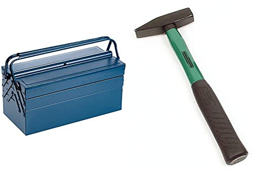 Brüder Mannesmann Schlosserhammer 300 g, M76513, Schwarz, 430 mm, Non-slip Fiberglasgriff